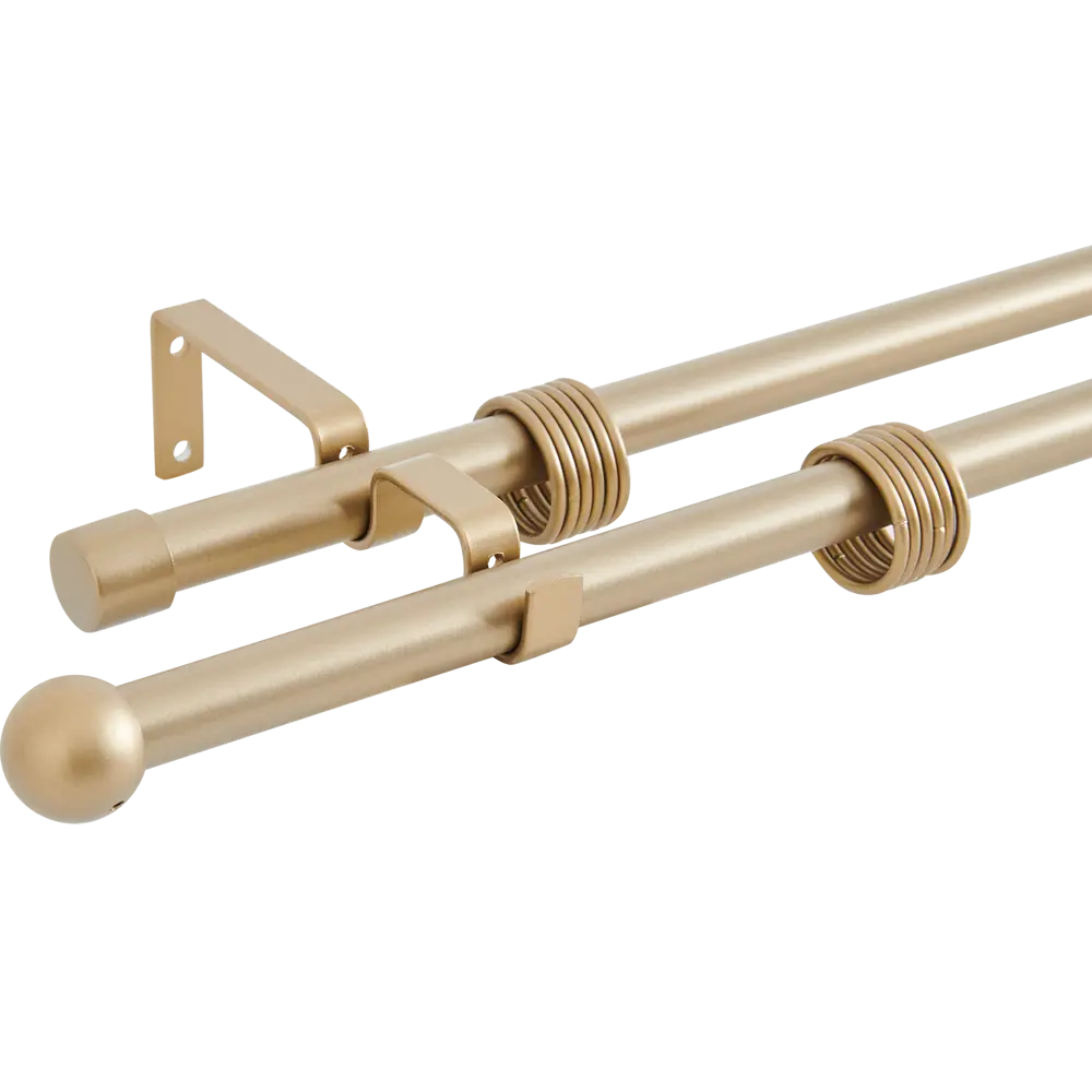 Карниз двухрядный раздвижной d19/16 мм шар 160-320 см цвет бронза ORBIS STLM-2117671