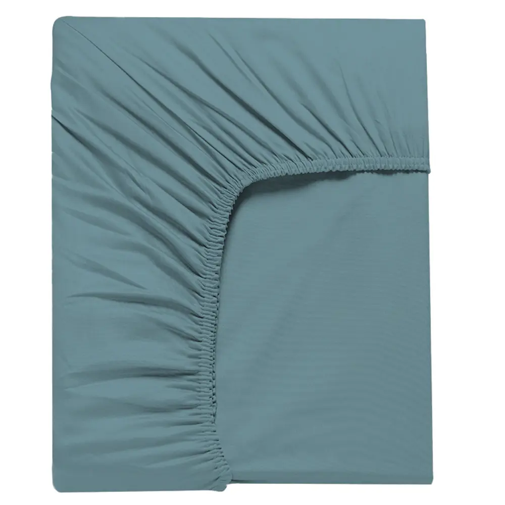 Простыня Inspire 160x200 см сатин на резинке цвет сине-зеленый STLM-2196956