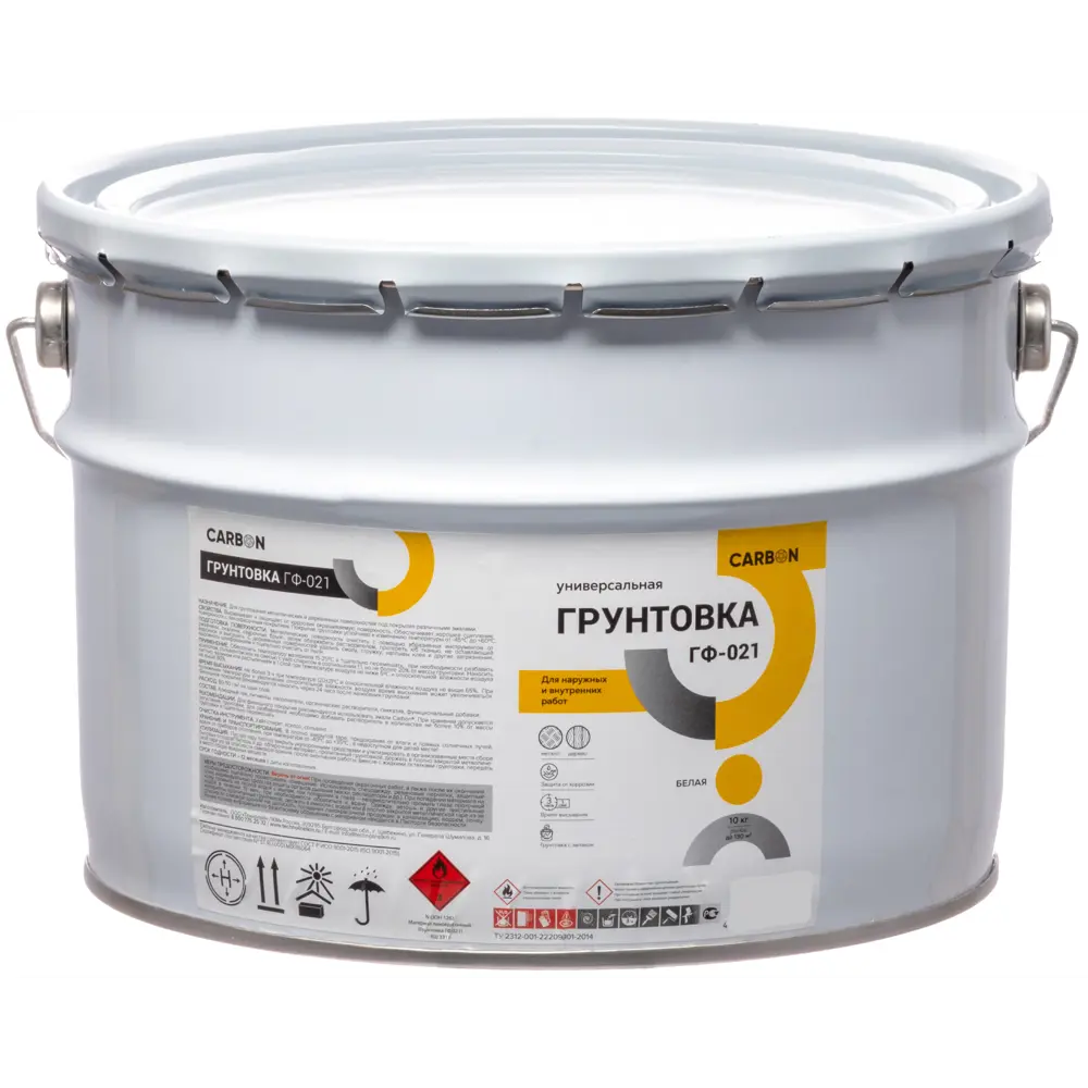 Грунтовка ГФ-021 Carbon белая 10 кг STLM-2080199 - Вид №1