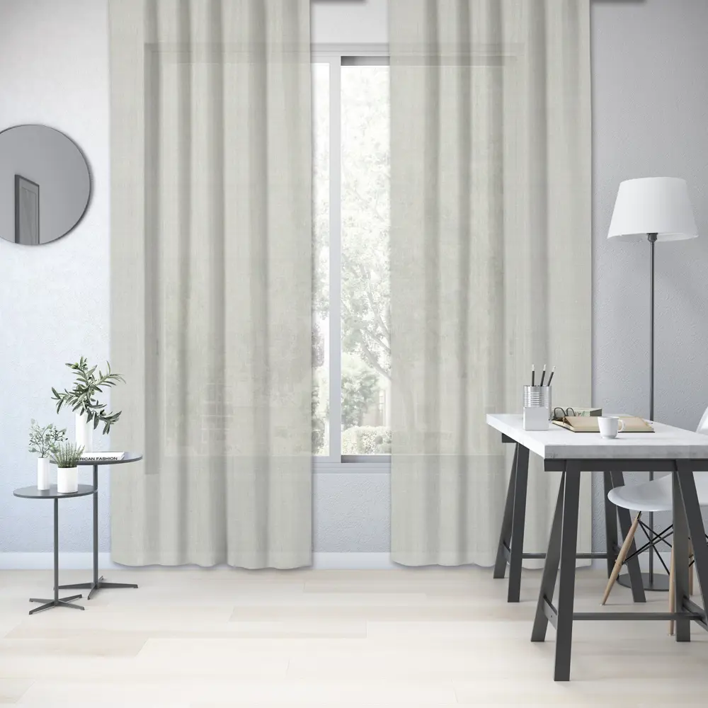 Тюль на ленте Inspire Ville 300x280 см цвет бежевый 86255158 STLM-2211356 