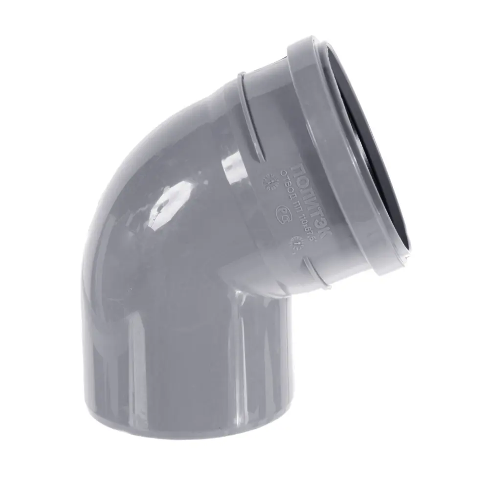 Отвод канализационный ПОЛИТЭК 110×67° для безнапорных систем 11738983 STLM-0001464 - Вид №1