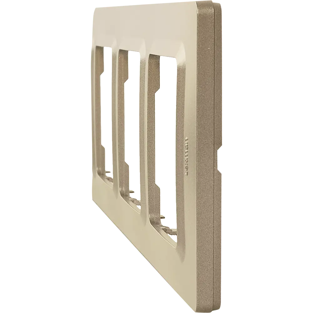 LEXMAN LILIAN - Декоративная рамка 3-постовая шампань для розеток и выключателей 86761619 STLM-1106284 - Вид №2