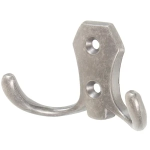 Крючок двухрожковый Jet 585 цвет античное серебро