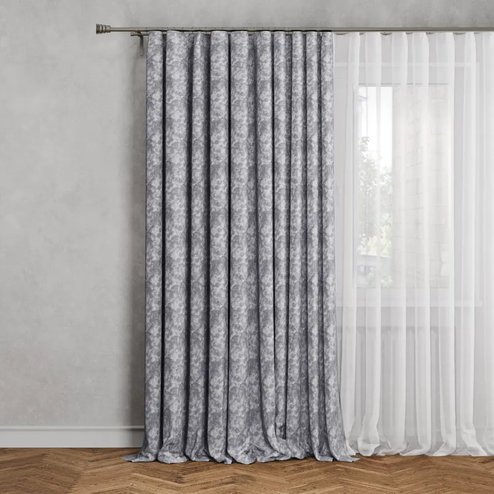 Штора на ленте Loft 160x280 см цвет серый 89376236 STLM-2072276 MIAMOZA 