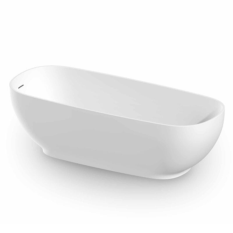 Овальная ванна в центре комнаты в твердой поверхности Zucchetti SIDD ARCH-00144122