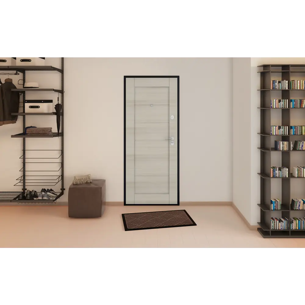 Дверь входная металлическая Оптим 98x205 см левая дуб седой DOORHAN STLM-2159874 - Вид №5