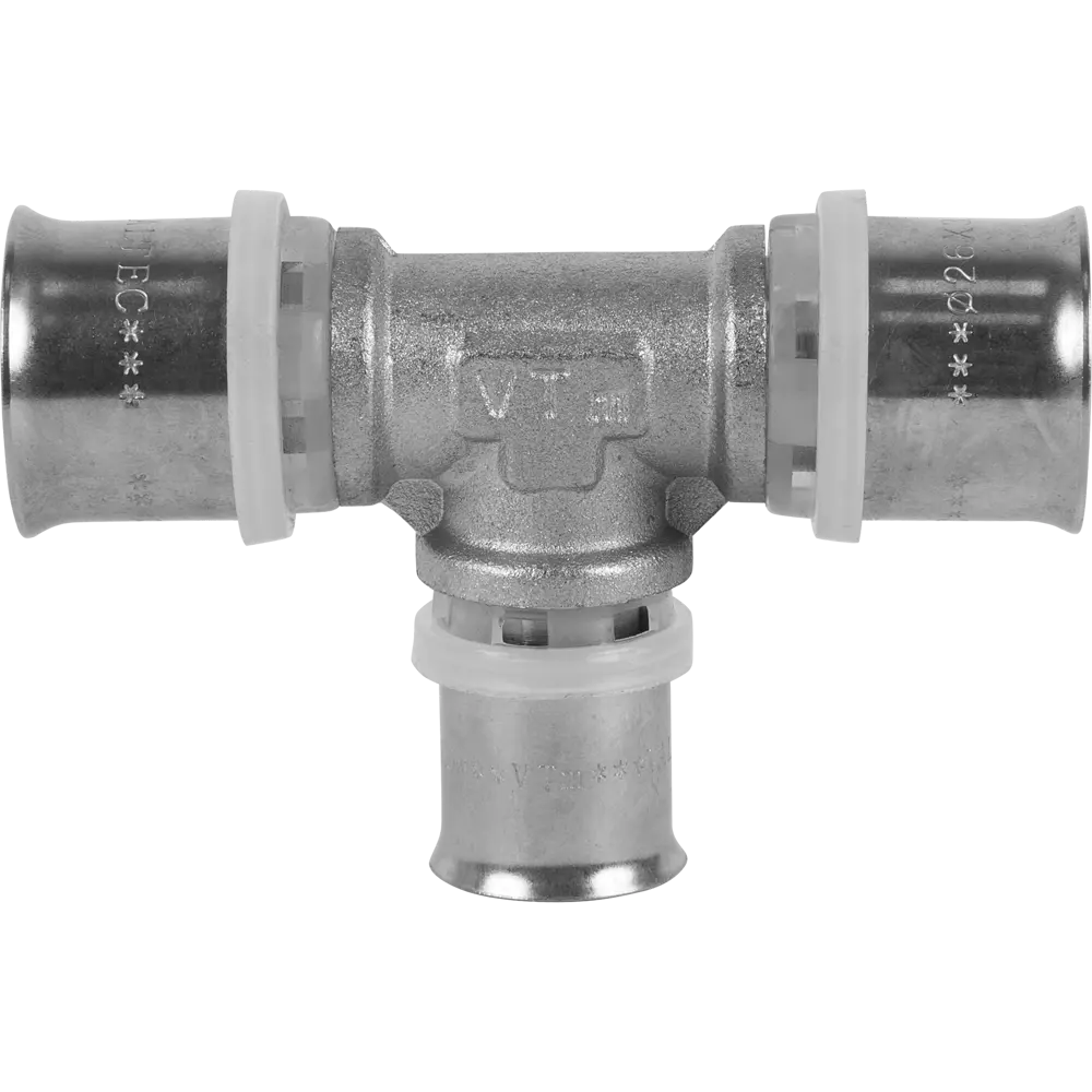 Тройник переходной Valtec 26x20x26 мм никелированная латунь VTM.231.N.262026 STLM-2079514 - Вид №2