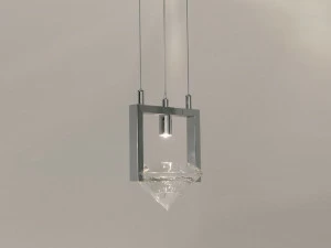 ILFARI Подвесной светильник прямого света из металла с кристаллами Elements of love 10510/10511