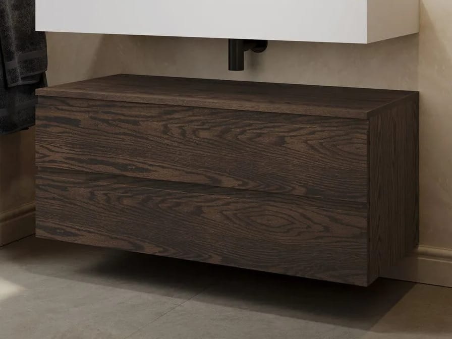 Подвесной шкаф для ванной комнаты из массива дерева с ящиками RILUXA Gaia ARCH-00086548