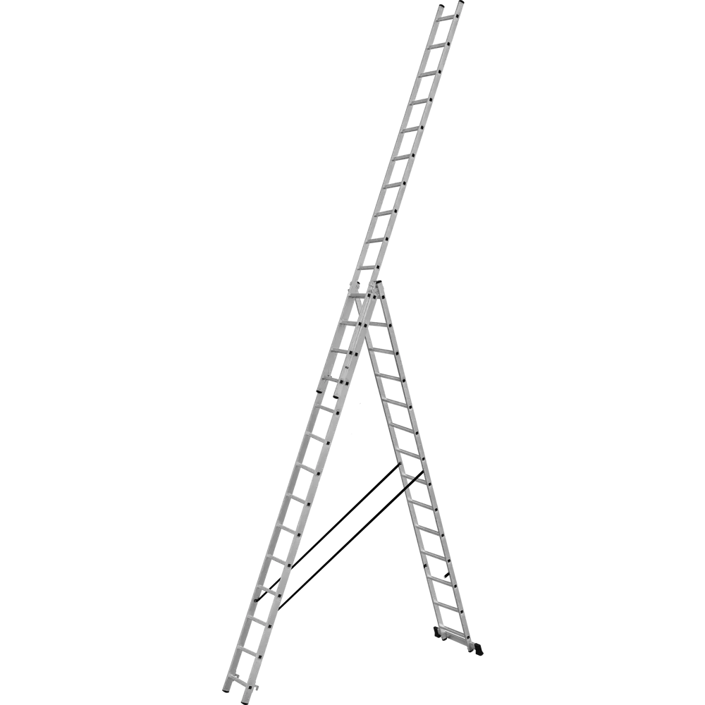 Лестница 3-секционная DILWIS 14 ступеней максимальная нагрузка 150 кг STLM-2153133 - Вид №1