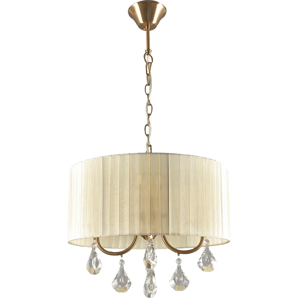 Люстра хрустальная подвесная Жаклин 4 лампы 8 м² цвет бежевый MW-Light STLM-2183507