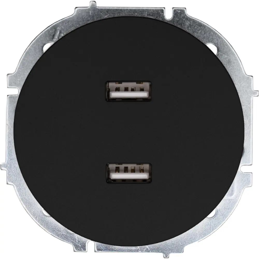 Розетка двойная USB встраиваемая Osen цвет черный LEZARD STLM-2056741 - Вид №8