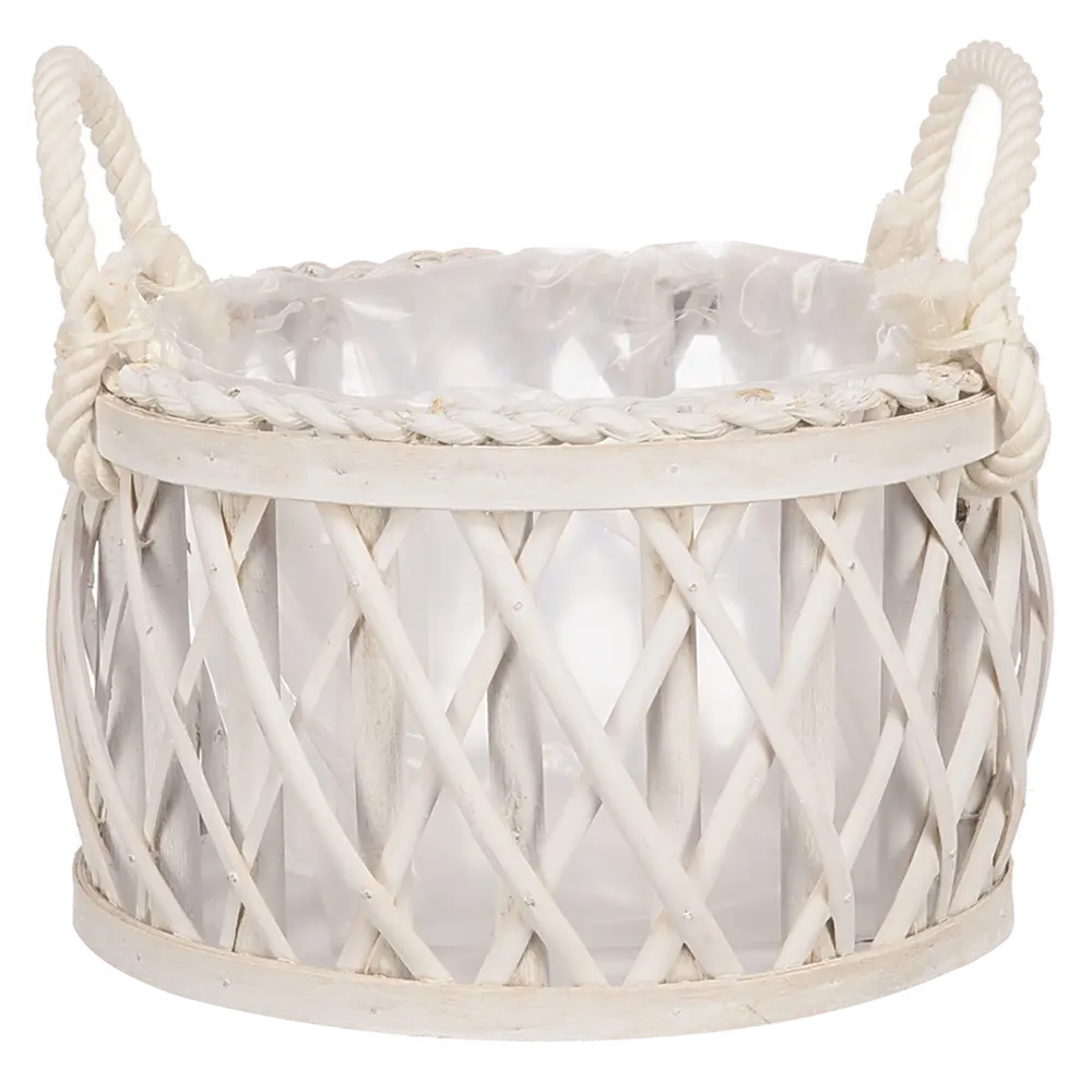Кашпо для цветов 23x15x23 см v7.9 л ива белый 89124420 STLM-2080486 Santreyd 