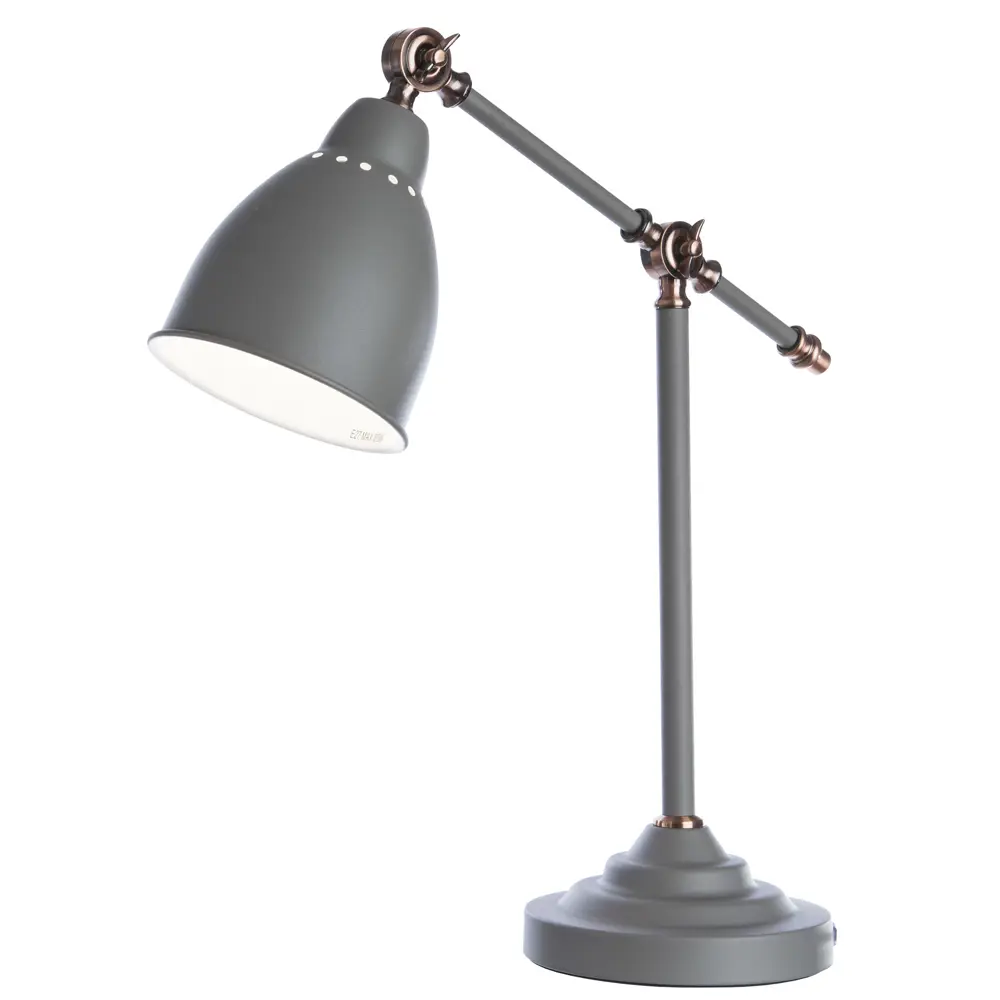 Настольная лампа Braccio 1xE27x60 Вт, цвет серый матовый Arte Lamp STLM-2073154