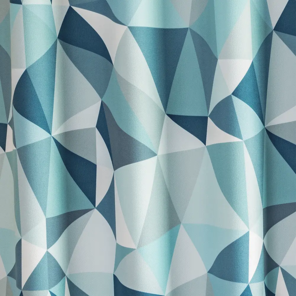 Штора на ленте Ромбы 160x260 см цвет синий GARDEN STLM-2049417 - Вид №1