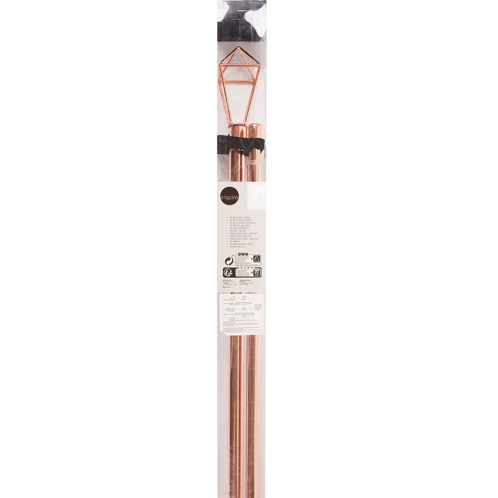 Карниз двухрядный раздвижной Клетка 160-300 см цвет медь INSPIRE STLM-2069011 - Вид №2