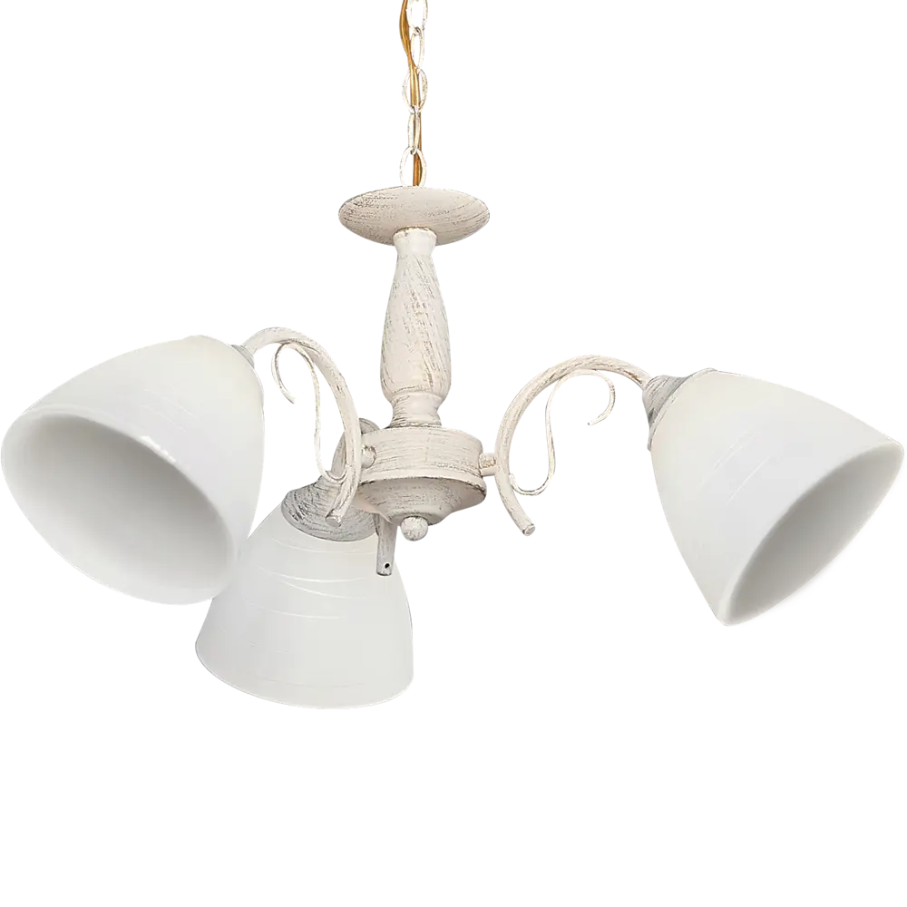 Люстра подвесная «Амфора» КС30067/3P, 3 лампы, 9 м², цвет белый КЛЮЧНИК STLM-2001509 - Вид №1