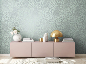 Виниловые обои с цветочным рисунком