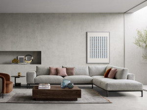 Угловой диван из ткани