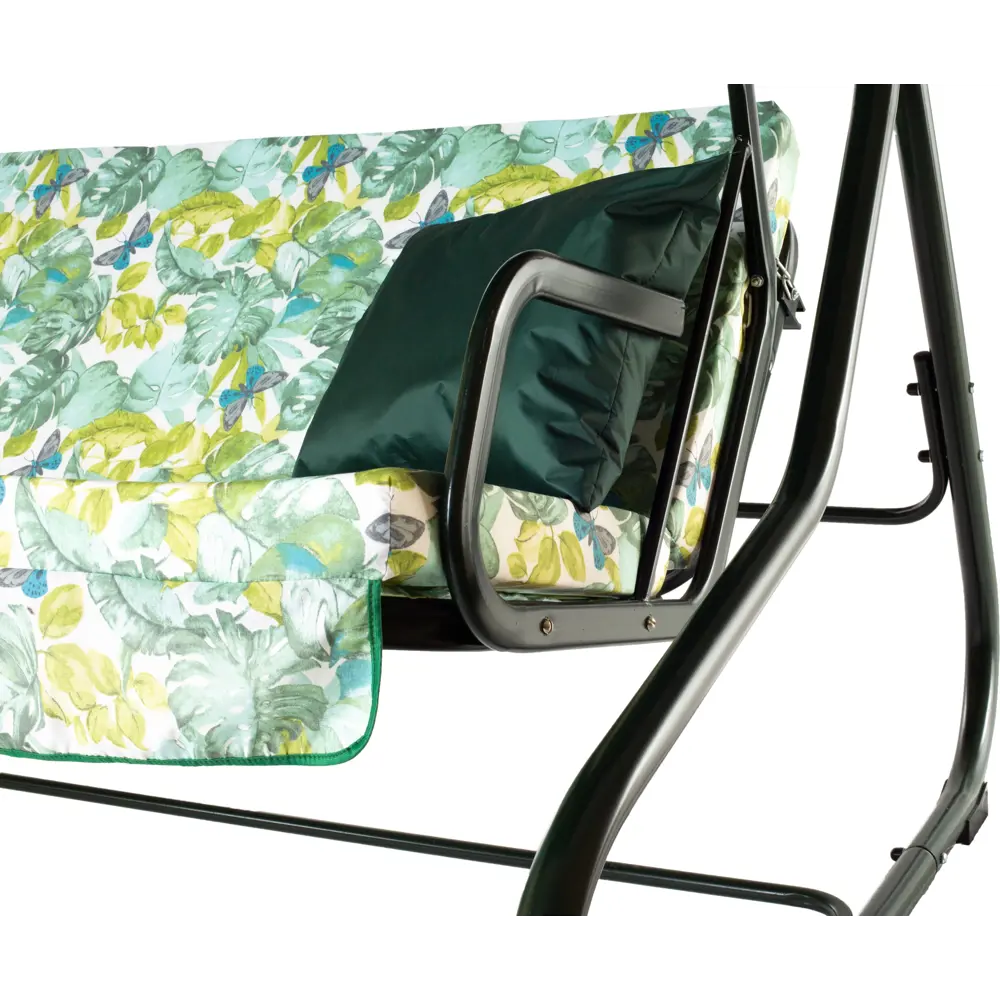 Качели садовые Наварра 3-х местные (до 250 кг) зеленый/ желтый Santreyd STLM-2012298 - Вид №1