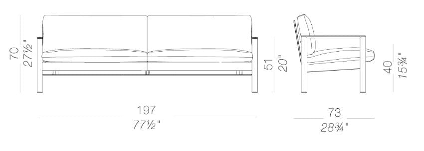 3-местный тканевый диван Lapalma 10,30 ARCH-00138868 - Вид №4
