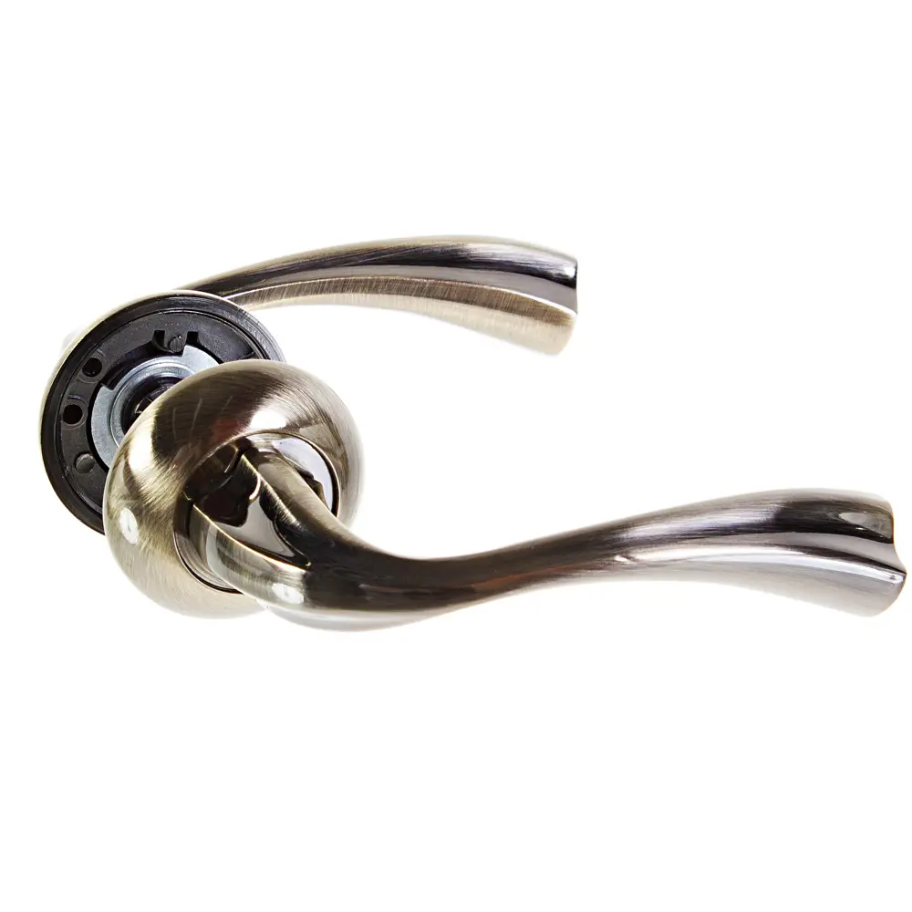 Ручки дверные на розетке Kerron DR7170, ЦАМ, цвет старая бронза STLM-2119210 - Вид №1