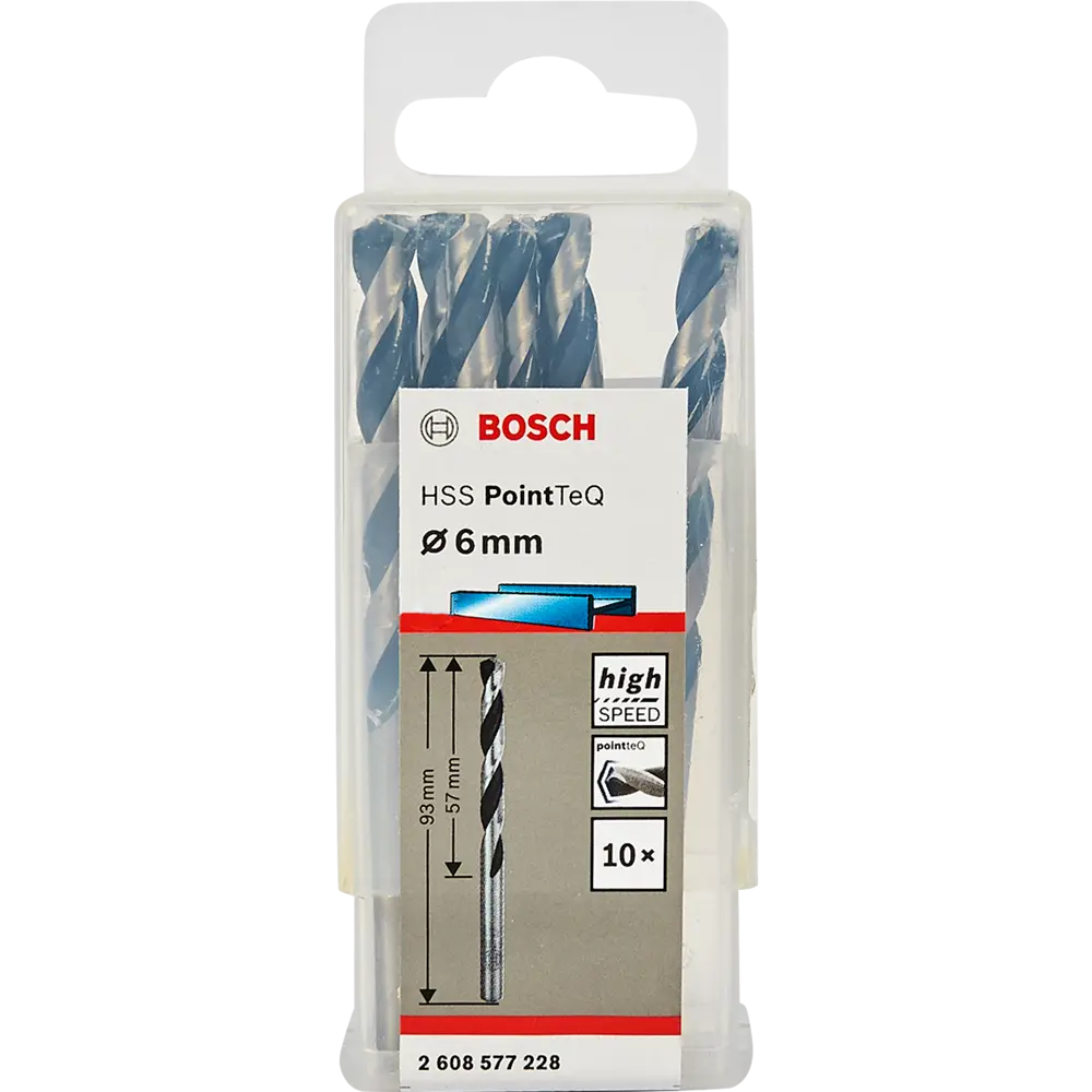Набор свёрл по металлу Bosch PointTeQ 6x93 мм, 10 шт BOSCH PROFESSIONAL STLM-2072927 - Вид №3