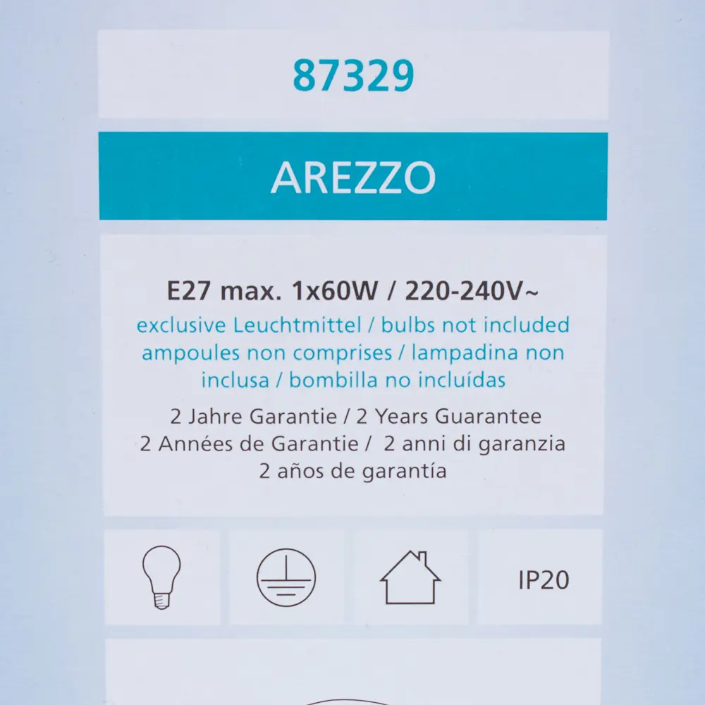 Светильник настенно-потолочный Arezzo 1xE27x60 Вт Eglo STLM-2071735 - Вид №4