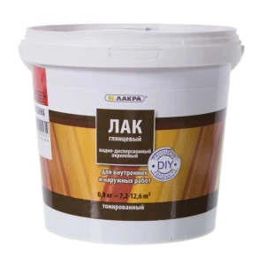 Лак тонированный водный цвета рябина 0.9 кг