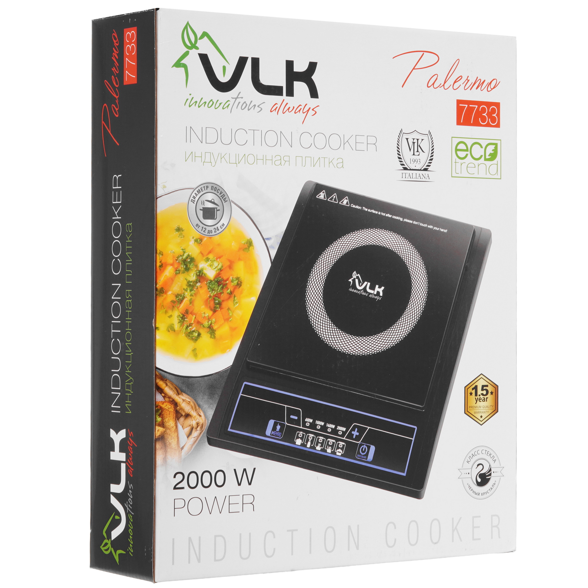 9225611 Плита компактная электрическая VLK Palermo 7733 черный STDN-0132951 - Вид №6