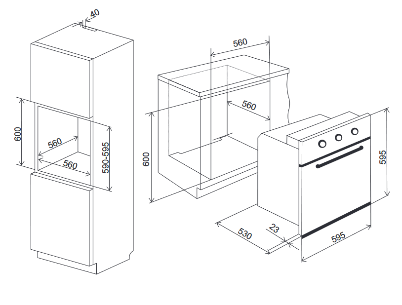 9102971 Электрический духовой шкаф LEX EDM 073 BBL черный STDN-0038549 - Вид №6
