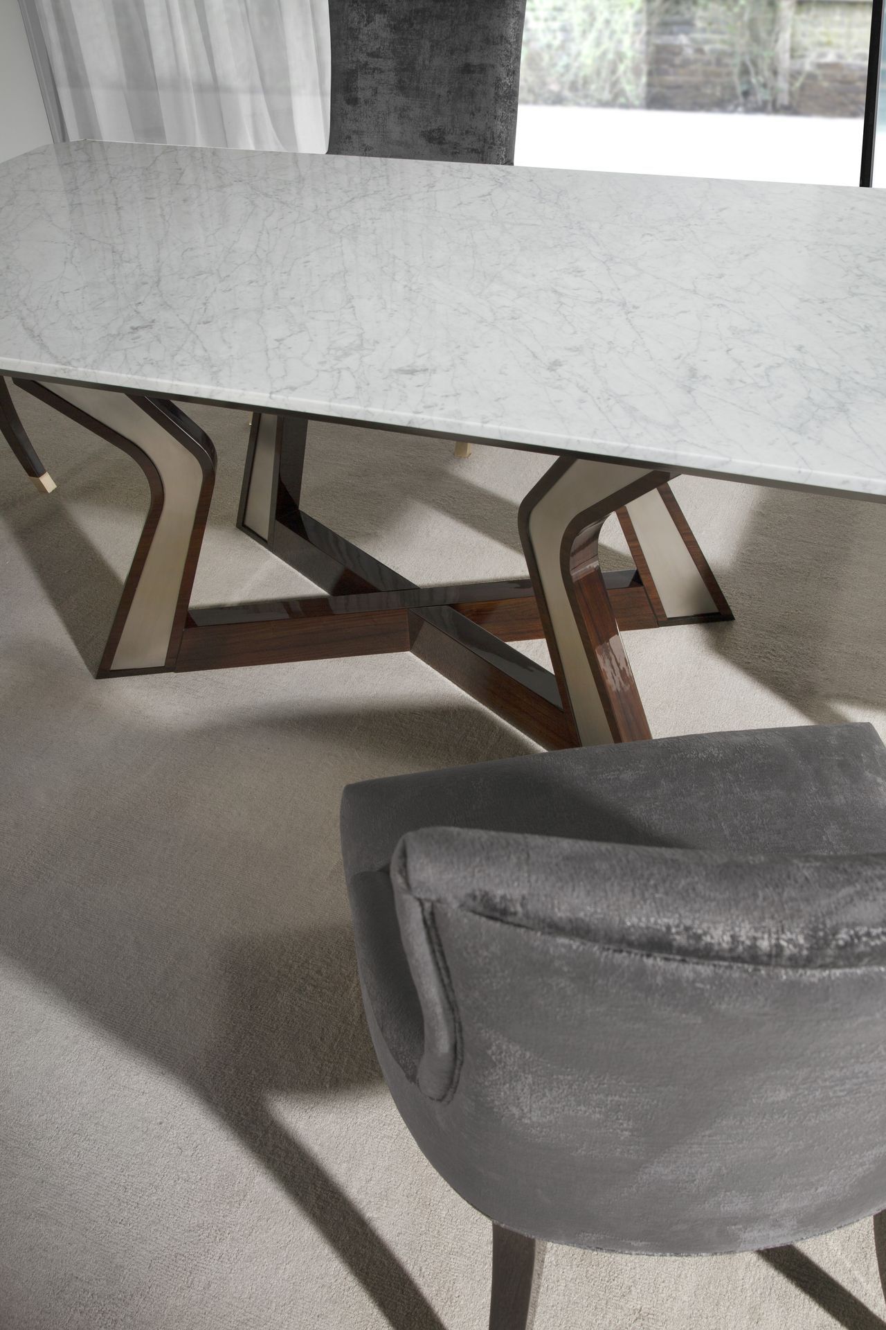 Мраморный прямоугольный фиксированный стол Hurtado Evolution ARCH-00021545