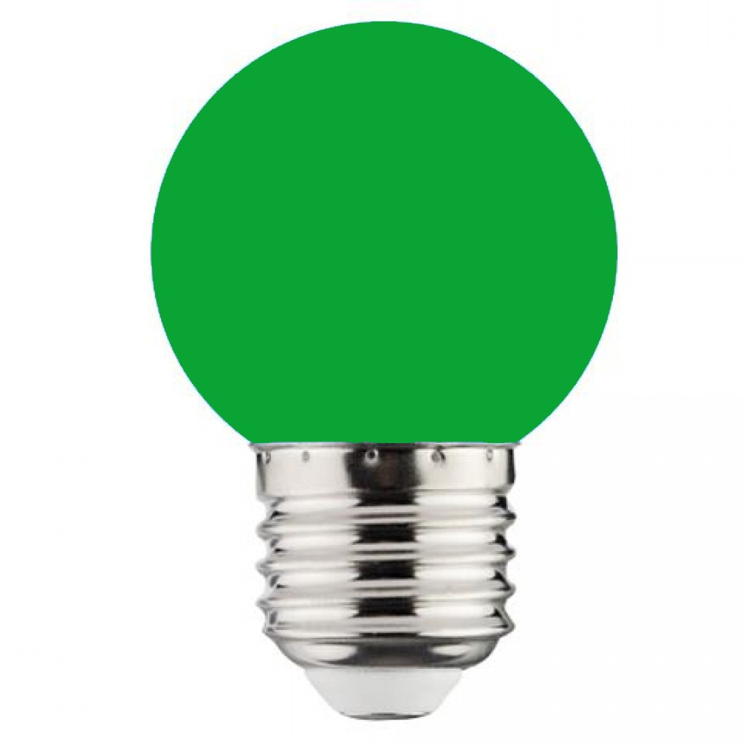90001450 Лампа светодиодная 001-017-0001 E27 220 В 1 Вт шар малый матовая 400 Лм зеленый свет STLM-0080392 HOROZ ELECTRIC
