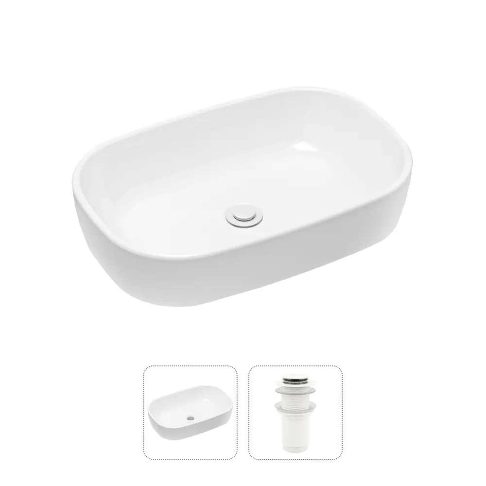 Накладная раковина Lavinia Boho Bathroom Sink 21520796 фарфор 54 см с донным клапаном