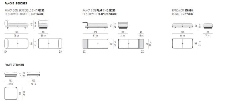 Ткань диван Minotti Коннери ARCH-00140023 - Вид №28