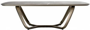 Reflex Прямоугольный обеденный стол с фаской из мраморного стекла Pininfarina home design