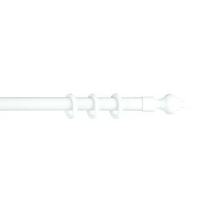 Настенный карниз однорядный Domlegrand Кантри 200 см металл цвет белый