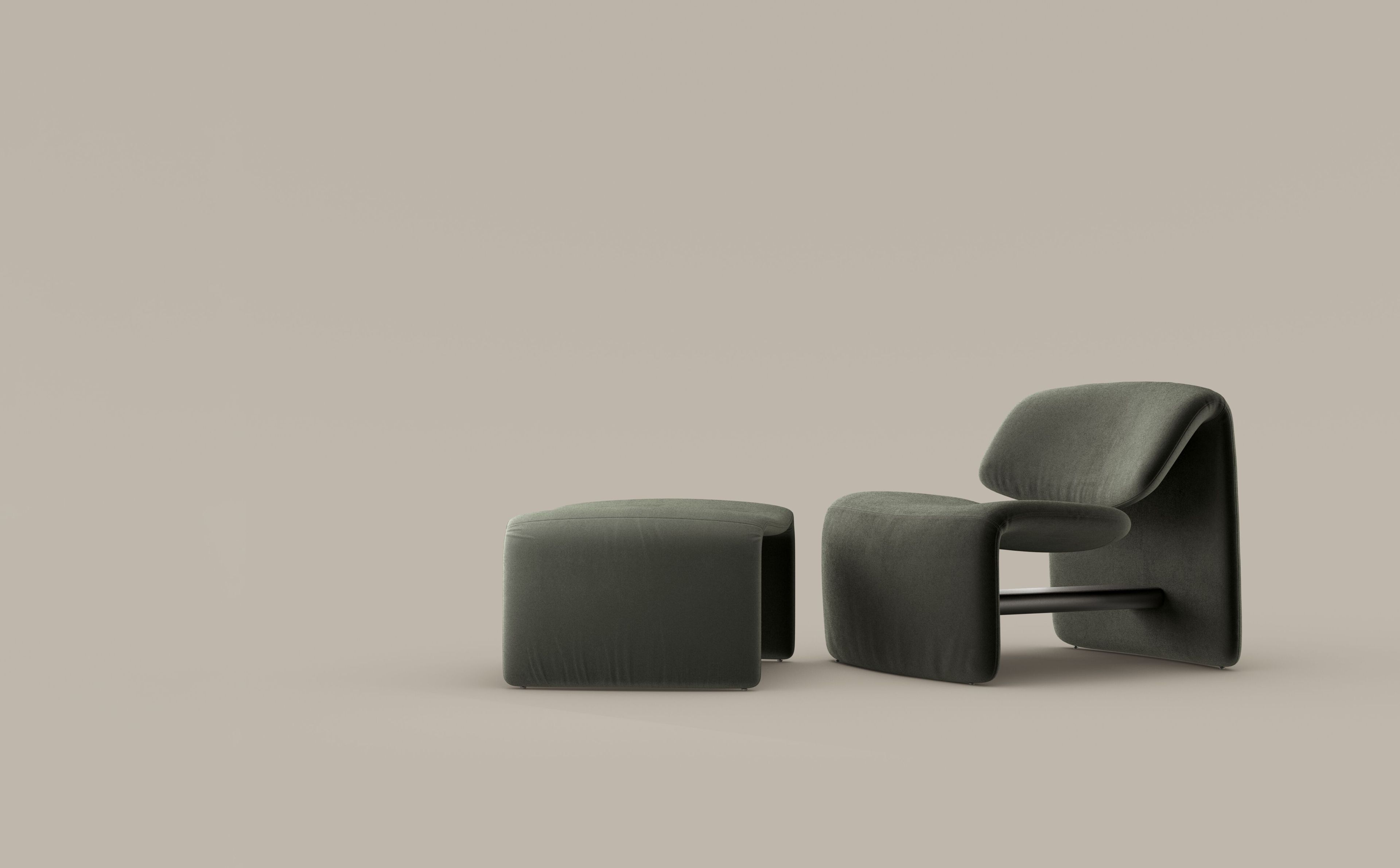 Тканевое кресло с подставкой для ног BONALDO Авангард ARCH-00110359 - Вид №1