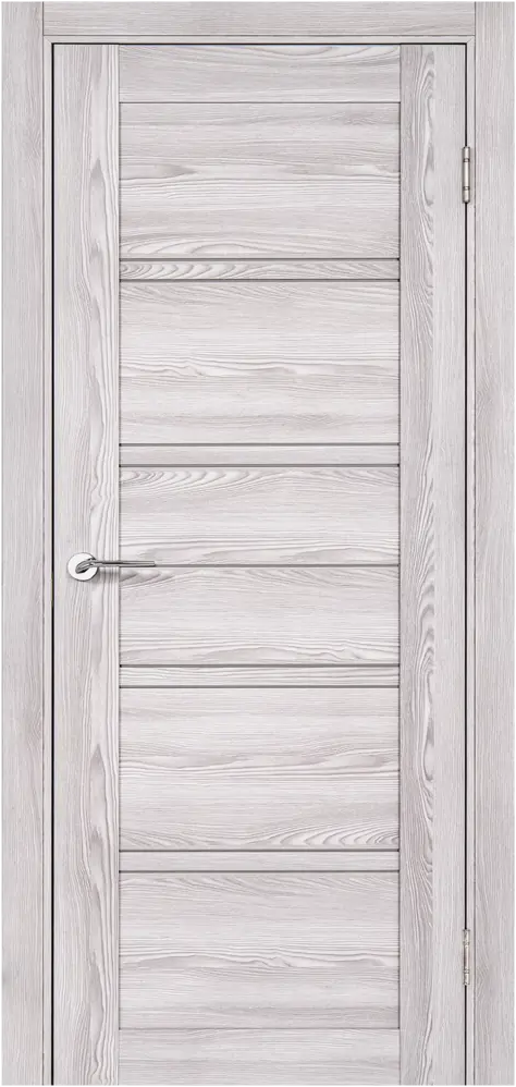 87404363 Дверь межкомнатная со стеклом Парма 60x200 см ПВХ цвет холодное дерево с замком и петлями STLM-0073740