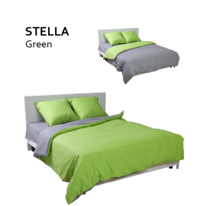 90603725 Комплект постельного белья Stella 8515235, полутораспальный, поплин цвет зеленый STLM-0302666 ЦВЕТНЫЕ СНЫ