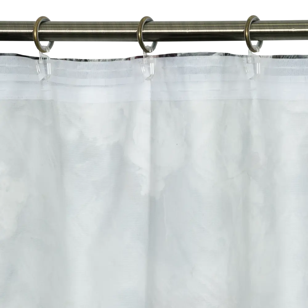 Штора на ленте «Акварель» 160х260 см полиэстер цветы цвет серый AMORE MIO STLM-2085797 - Вид №3