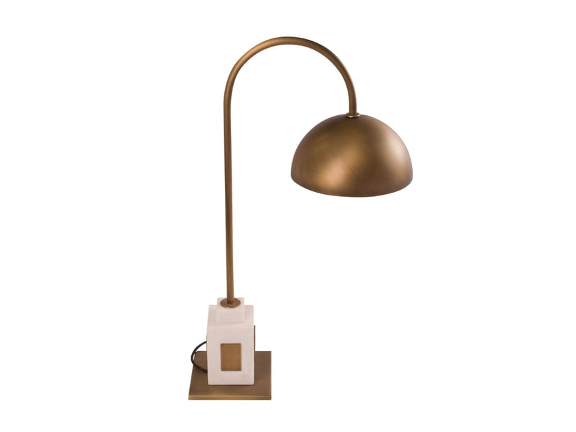 Светодиодная настольная лампа из латуни и мрамора Lampex Italiana ELETTRA ARCH-00144394