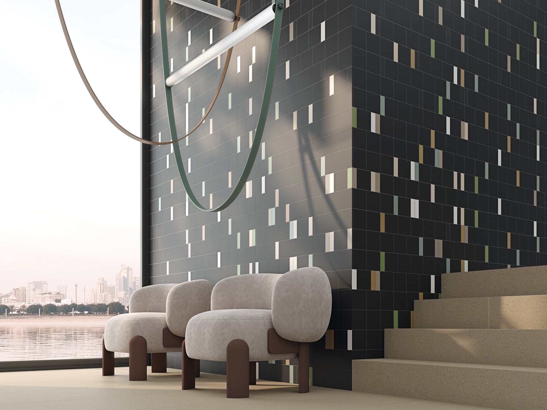 Венецианская терраццо эффект белая паста керамическое покрытие VIVES Micra ARCH-00093710