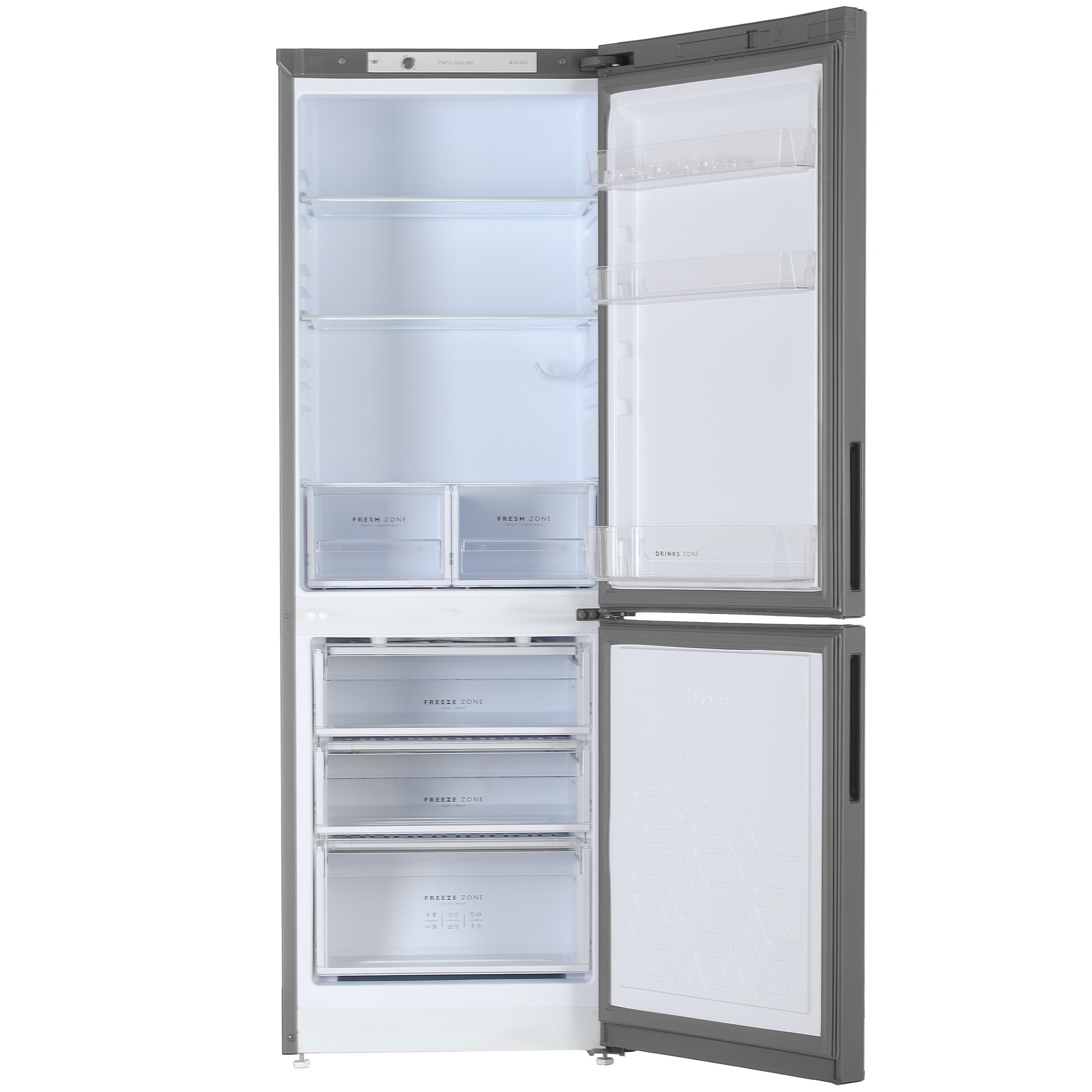 5348128 Холодильник с морозильником   Бирюса W6033 серый STDN-0114935 - Вид №1