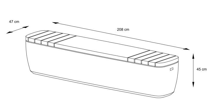 Солнечная бетонная скамья со встроенным освещением Kremen ARCH-00122992 - Вид №31