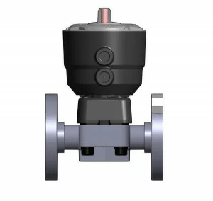 SANIT 181230517 2/2-ходовой мембранный клапан DK / CP, ПВХ-C, D 20 - 75 г, фиксированный фланец, НЕТ