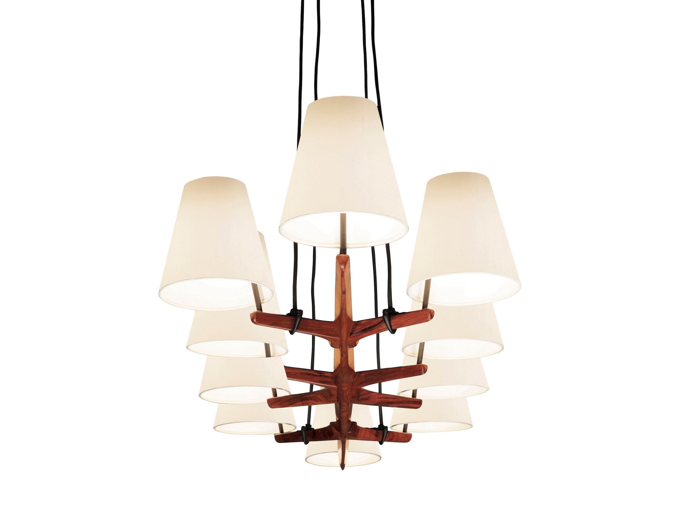 Подвесной светильник из дерева и шелка Kalmar Admont ARCH-00043473