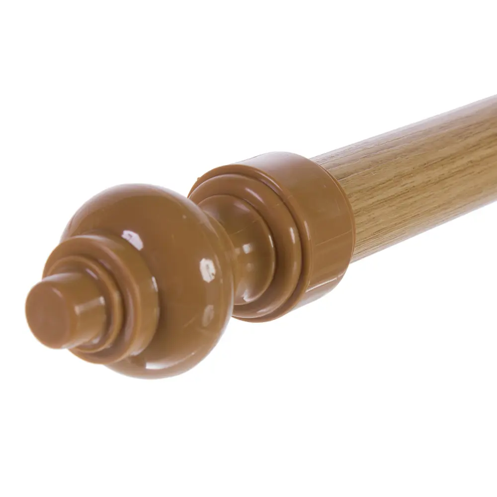 Карниз двухрядный 160 см металл/пластик цвет дуб РУССКИЕ КАРНИЗЫ Стандарт STLM-2134647