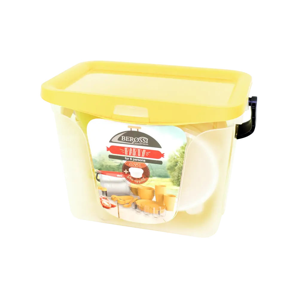Набор для пикника Berossi Party LM Лето цвет желтый 6 персон STLM-2003531 - Вид №1