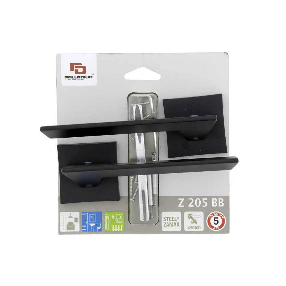 Дверные ручки Palladium Z 205 BB, цвет черный STLM-2125392 - Вид №2